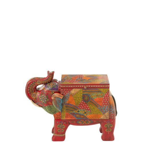 Coffre Éléphant En Bois "delhi" 79cm Multicolore