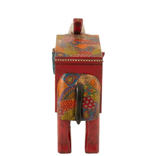 Coffre Éléphant En Bois "delhi" 79cm Multicolore