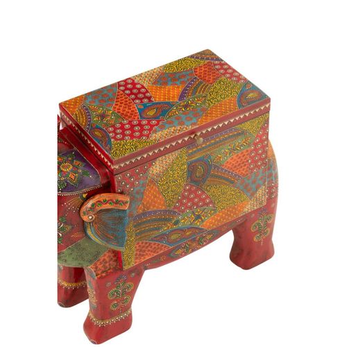 Coffre Éléphant En Bois "delhi" 79cm Multicolore