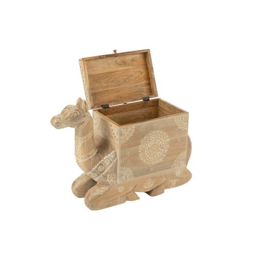 Coffre Chameau En Bois "perle Du Sahara" 69cm Naturel