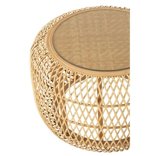 Lot De 2 Tables Basses Gigognes "africa" 80cm Naturel