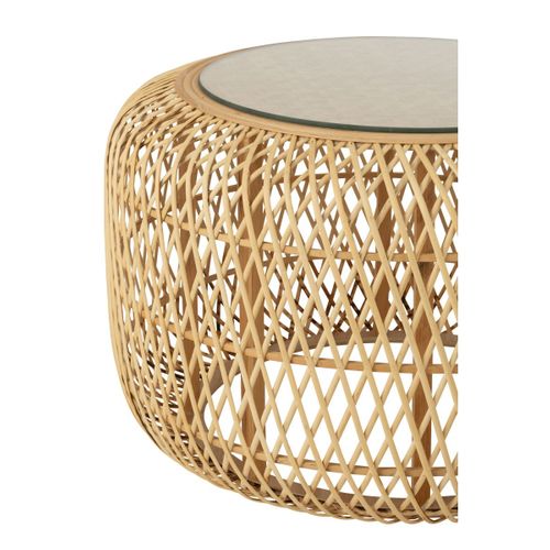 Lot De 2 Tables Basses Gigognes "africa" 80cm Naturel