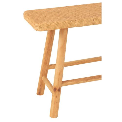 Banc Cannage En Rotin "malinda" 92cm Naturel