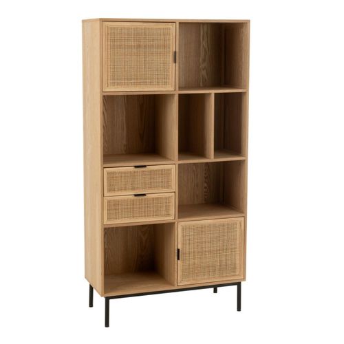 Bibliothèque Cannage "kory" 174cm Naturel