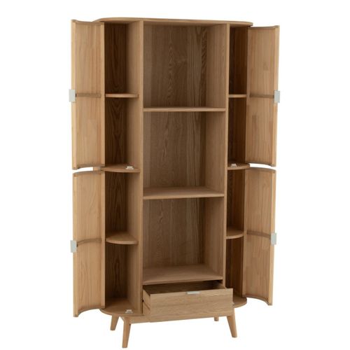Bibliothèque En Bois "alta" 180cm Naturel