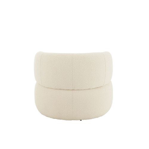 Fauteuil Pivotant Rond "cosy" 85cm Écru