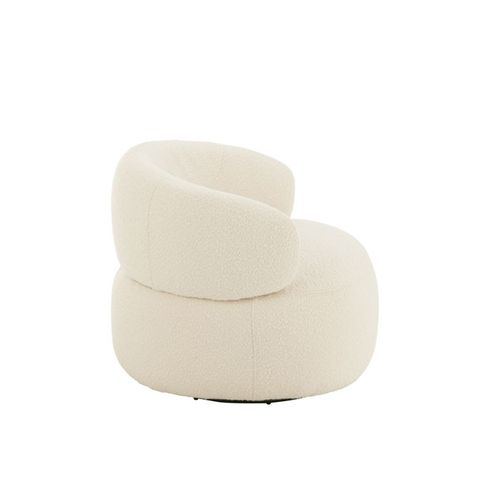 Fauteuil Pivotant Rond "cosy" 85cm Écru