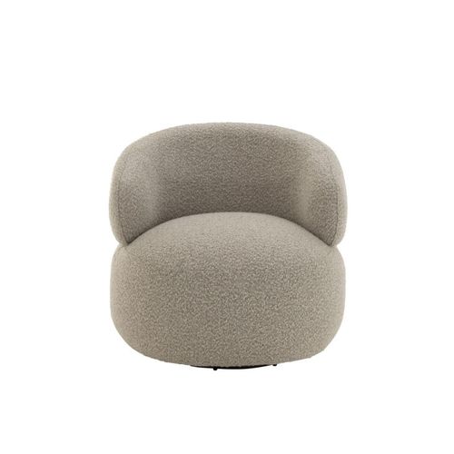Fauteuil Pivotant Rond "cosy" 85cm Taupe