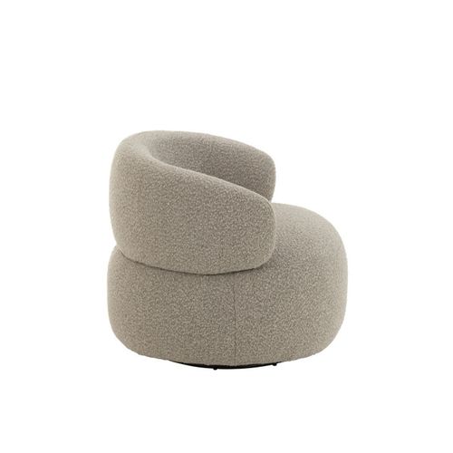 Fauteuil Pivotant Rond "cosy" 85cm Taupe