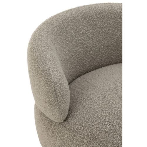Fauteuil Pivotant Rond "cosy" 85cm Taupe