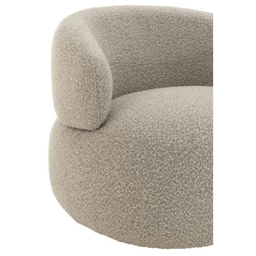 Fauteuil Pivotant Rond "cosy" 85cm Taupe
