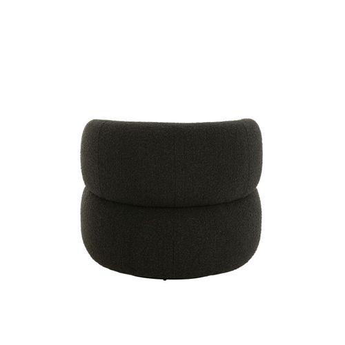 Fauteuil Pivotant Rond "cosy" 85cm Noir
