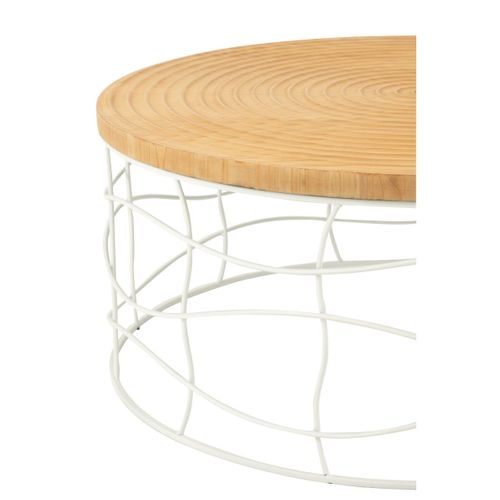 Table Basse Design "brittney" 80cm Naturel