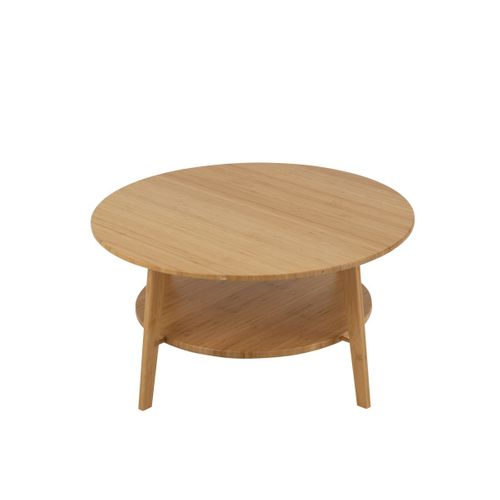 Table Basse Ronde En Bambou "johnnie" 80cm Naturel