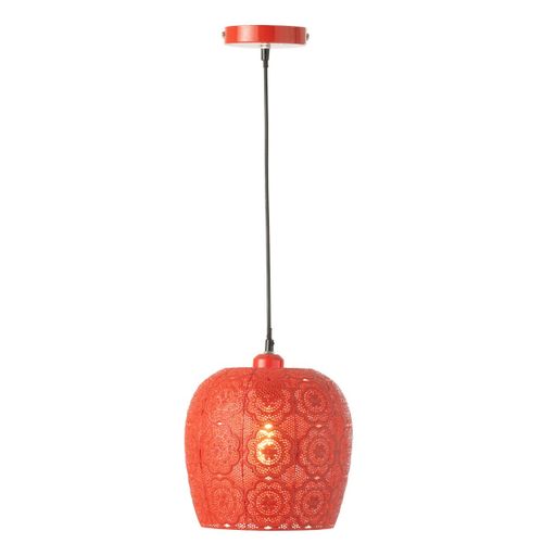 Lampe Suspension En Métal "alive" 39cm Rouge