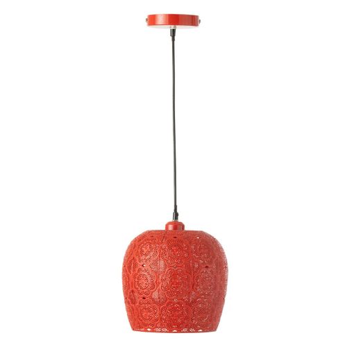 Lampe Suspension En Métal "alive" 39cm Rouge