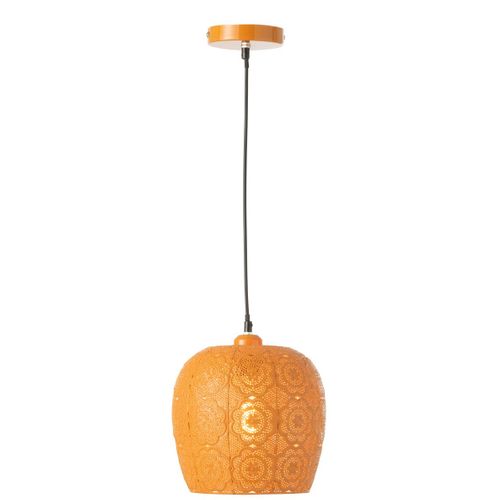 Lampe Suspension En Métal "alive" 39cm Orange