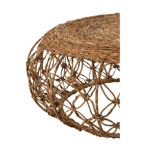 Table Basse En Feuille De Bananier "baril" 60cm Naturel