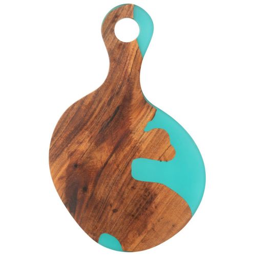 Planche à Découper En Bois "douglas" 53cm Naturel et Bleu