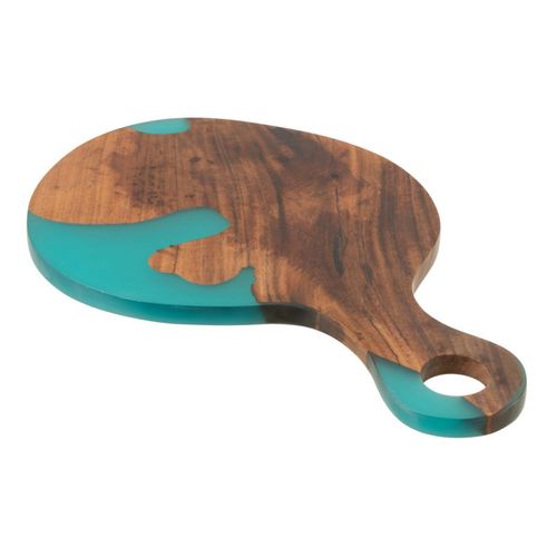 Planche à Découper En Bois "douglas" 53cm Naturel et Bleu