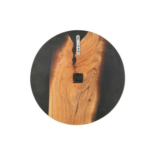 Horloge Murale En Bois "douglas" 55cm Naturel et Noir