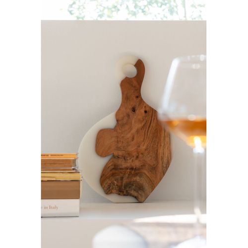 Planche à Découper En Bois "douglas" 53cm Naturel et Blanc