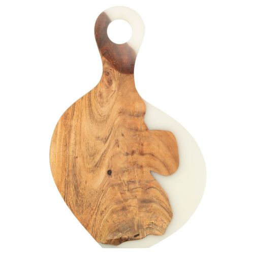 Planche à Découper En Bois "douglas" 53cm Naturel et Blanc
