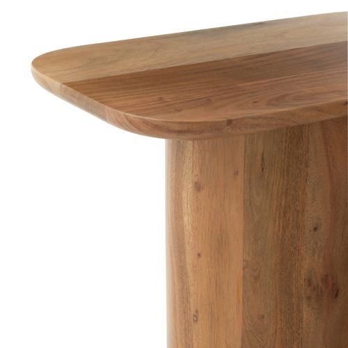 Ensemble De 2 Tables Basses En Bois D'acacia - 35x60x47 Cm - Naturel