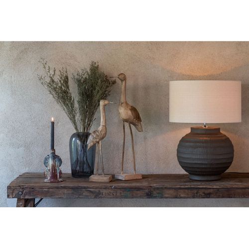 Statue Déco Oiseau En Bois "denny" 52cm Marron