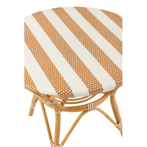 Table à Manger En Rotin "danial" 90cm Blanc