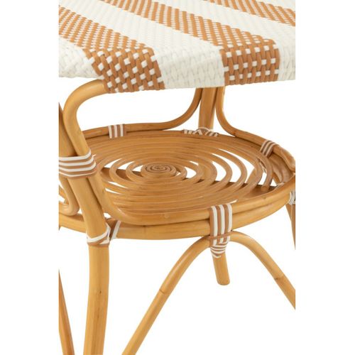 Table à Manger En Rotin "danial" 90cm Blanc