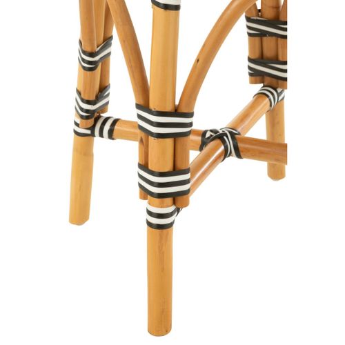 Tabouret En Rotin "danial" 44cm Noir