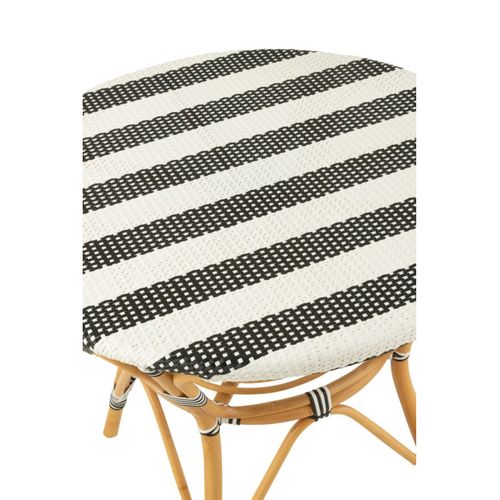 Table à Manger En Rotin "danial" 90cm Noir