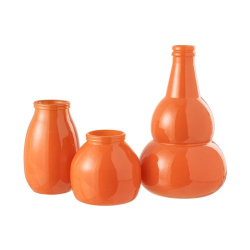 Vase Design En Verre "cocoon" 45cm Orange