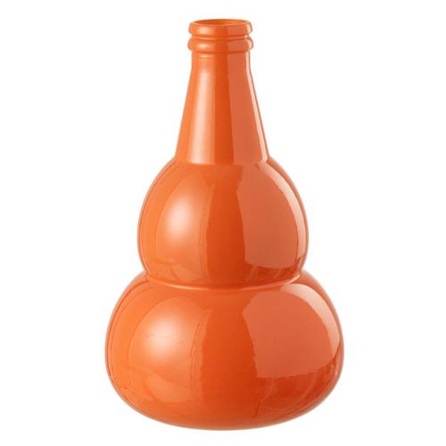 Vase Design En Verre "cocoon" 45cm Orange