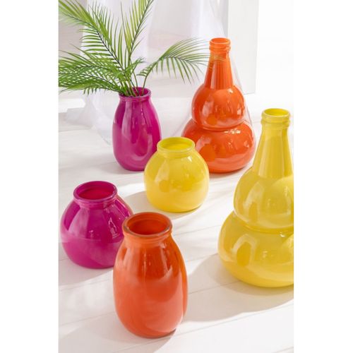 Vase Déco En Verre "cocoon" 28cm Rose