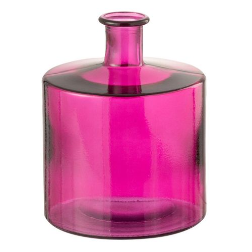 Vase Bouteille En Verre "ricot" 26cm Rose