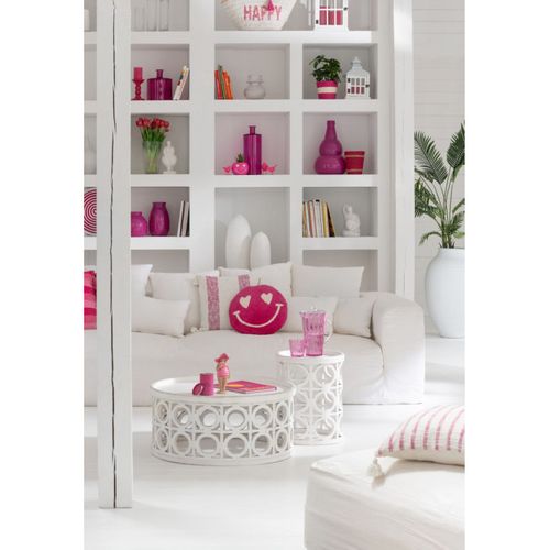 Vase Bouteille En Verre "ricot" 75cm Rose