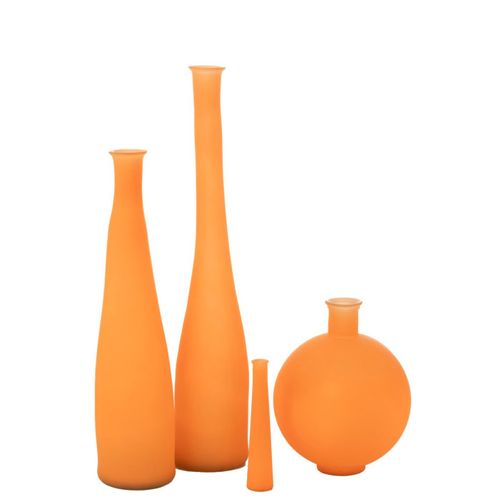 Vase Ball En Verre "neon" 44cm Orange