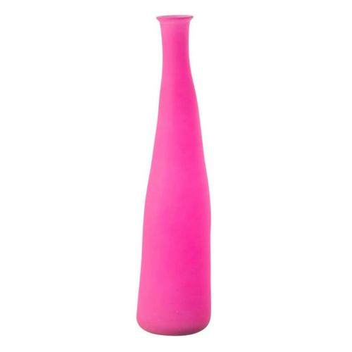 Vase Bouteille En Verre "neon" 80cm Rose