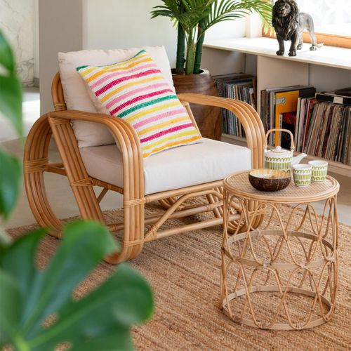 Coussin Déco En Coton "cocoon" 50x50cm Multicolore