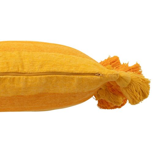 Coussin Déco à Pompons "polly" 50x50cm Orange