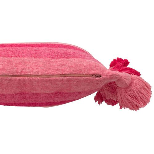 Coussin Déco à Pompons "polly" 50x50cm Rose