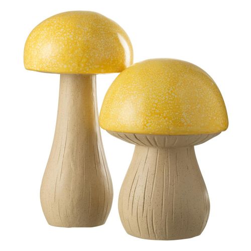 Lot De 2 Champignons Extérieur "pasquale" 48cm Jaune