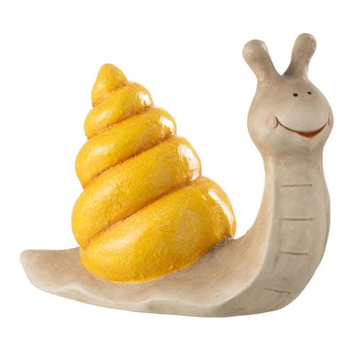 Statuette Escargot Extérieur "pasquale" 39cm Jaune