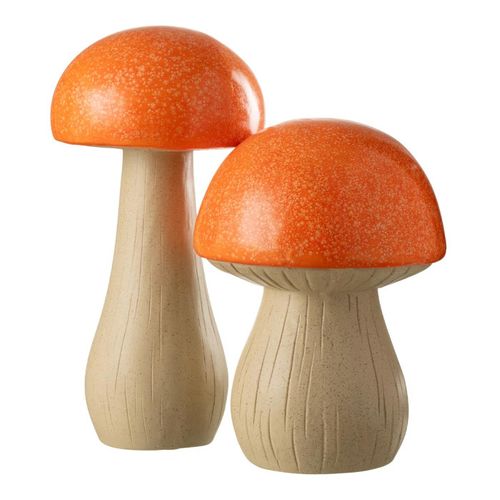 Lot De 2 Champignons Extérieur "pasquale" 48cm Orange