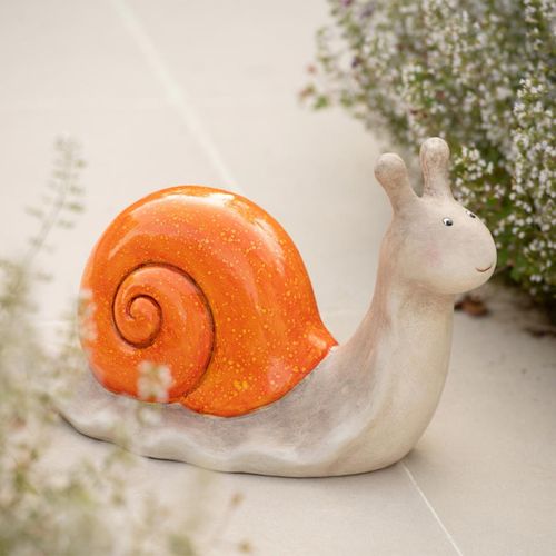 Statuette Escargot Extérieur "pasquale" 40cm Orange