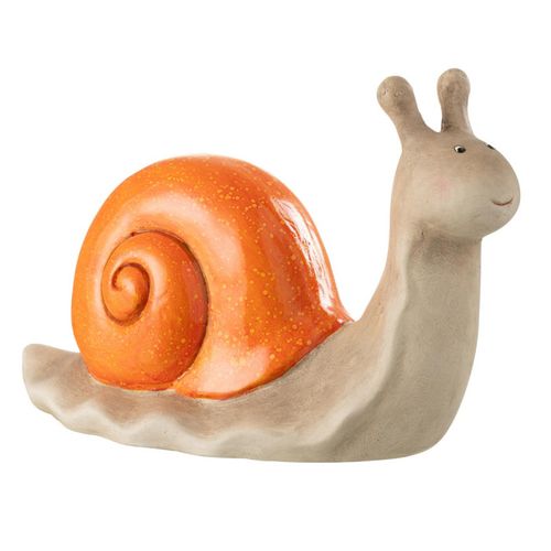 Statuette Escargot Extérieur "pasquale" 40cm Orange