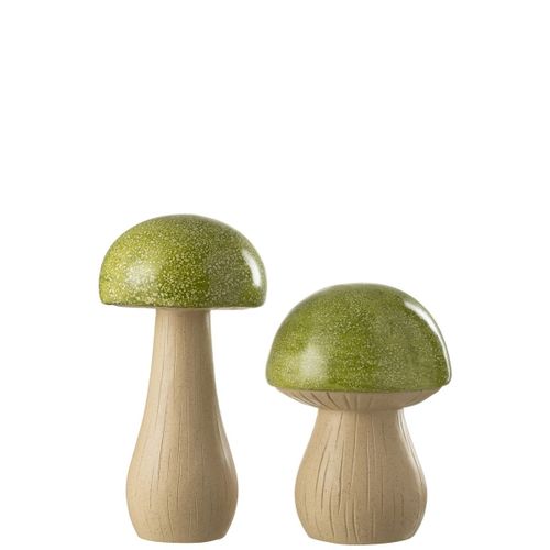 Lot De 2 Champignons Extérieur "pasquale" 48cm Vert