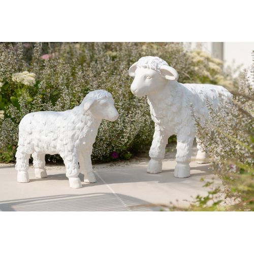 Statue Déco Extérieur "mouton" 49cm Beige